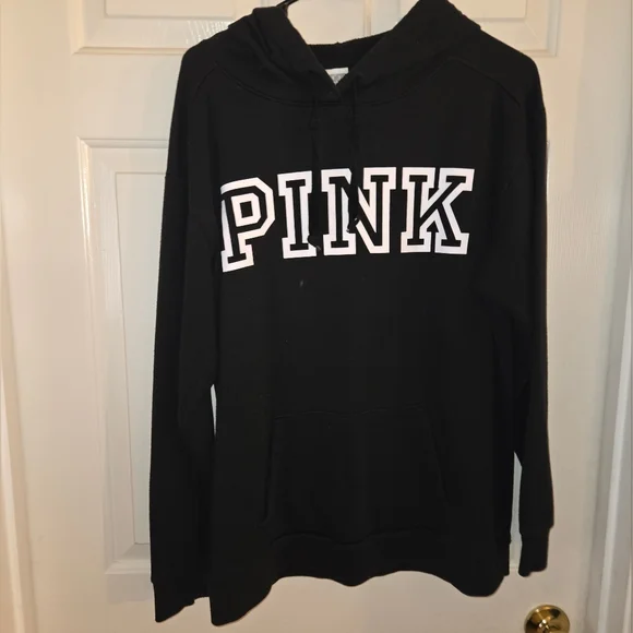 PINK Victoria's Secret Black Hoodie - Picture 1 of 6